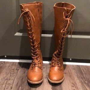 Lace up wide calf boots - torrid